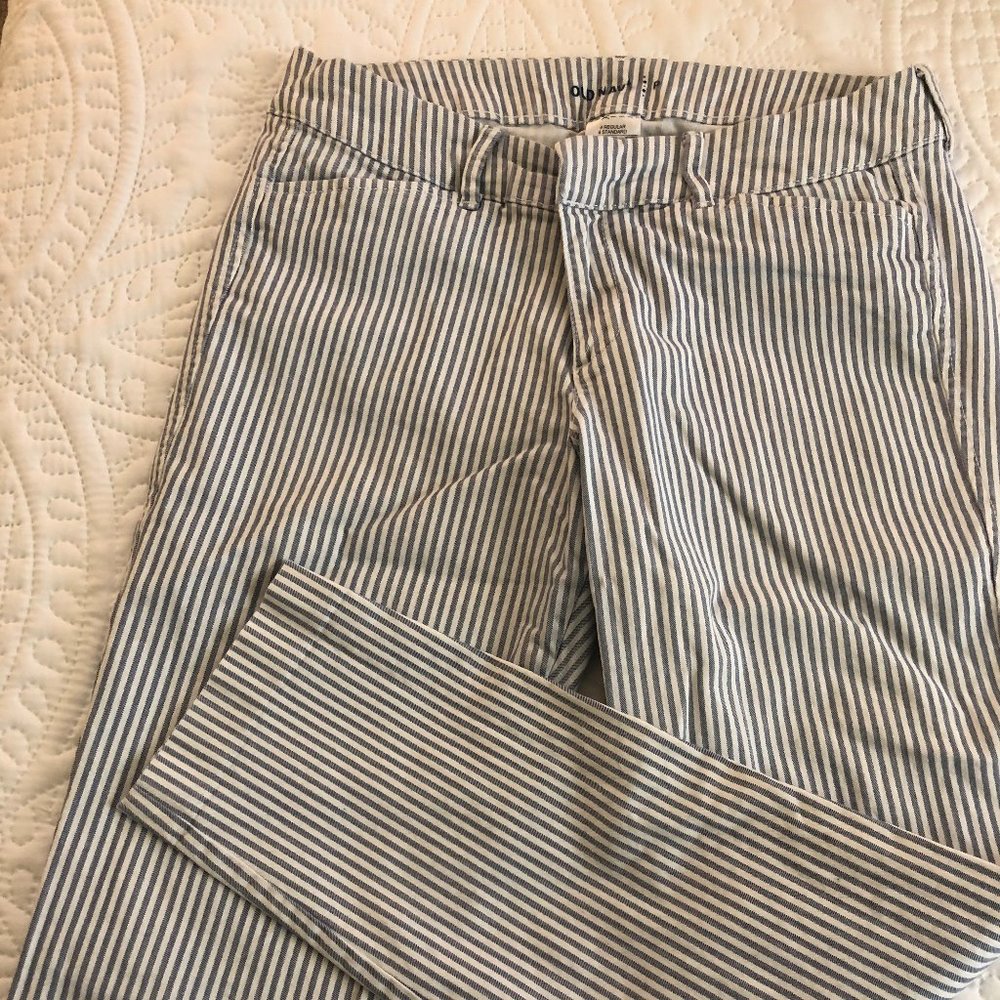 Old Navy Pixie Blue and White striped